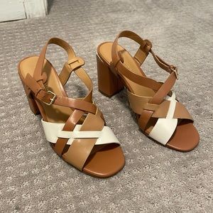 Tommy Hilfiger women’s leather heeled sandals